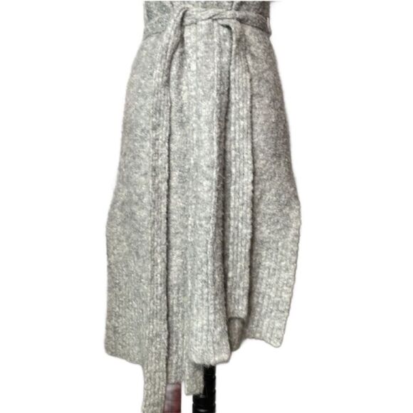 Lou & Grey Wool Blend Long Grey Sweater Vest/Duster w/Slits & Pockets (Small) - Picture 14 of 14